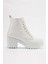 Bağcıklı Topuklu Bot BEYAZ CİLT 2