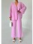Pembe Boncuklu Kimono Keten Takım 2