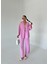 Pembe Boncuklu Kimono Keten Takım 5
