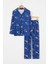 Lacivert Araba Baskılı Düğmeli Erkek Çocuk Pijama Takımı 18670 1