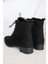 Bağcıklı Kadın Bot SİYAH SÜET 5