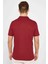 Erkek Slim Fit Dar Kesim Pamuk Düz Pike Bordo Polo Yaka Tişört 5