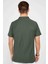 Erkek Slim Fit Dar Kesim Pamuk Armürlü Haki Polo Yaka Tişört 5