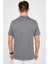 Erkek Slim Fit Dar Kesim Pamuk Düz Pike Füme Polo Yaka Tişört 5