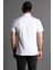 Erkek Beyaz Dokulu Düğmeli Polo Yaka T-Shirt 5