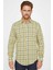 Erkek Slim Fit Uzun Kollu Dar Kesim Kareli Keten Doku Yazlık Gömlek 2