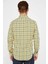Erkek Slim Fit Uzun Kollu Dar Kesim Kareli Keten Doku Yazlık Gömlek 5