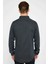 Slim Fit Uzun Kollu Dar Kesim Spor Yaka Düz Siyah Denim Erkek Gömlek 5