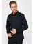 Erkek Slim Fit Dar Kesim Pamuklu Uzun Kollu Siyah Düğmeli Yaka Gömlek 1