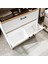 Çamaşır Sepetli Banyo Dolabı, Çok Amaçlı Çekmeceli Dolap 90 cm 5