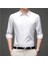 Özel Tasarım Pamuk Saten Slim Fit Cepsiz Ofis Iş Business Uzun Kollu Şık Erkek Gömlek 1