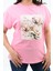 Kadın Büyük Beden Çiçek Baskı Detaylı T-Shirt 1780-25 4
