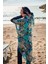 Çiçekli Renkli Pareo Kaftan P2418 4