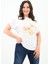 Kadın Büyük Beden Çiçek Baskı Detaylı T-Shirt 1780-25 3