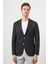 Erkek Siyah Örme Slim Fit Torba Cep Mono Yaka Spor Ceket 1