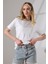 Pamuklu Penye Kompakt Ağır Kumaş Kısa Kol Comfort Fit T-Shirt 21666 Beyaz 1