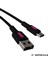 Coral Hızlı Şarj Usb Type A Type-C 120 Cm 3.0a Siyah Kablo Fuşya-Siyah Uçlar 3