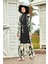 Desenli Haki Kimono Kaftan P2411 3