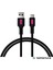 Coral Hızlı Şarj Usb Type A Type-C 150 Cm 3.0a Siyah Kablo Fuşya-Siyah Uçlar 2