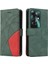 Kart Yuvası Standı ile Oppo Oppo 11F 5g Iki Renkli Dikiş Için Flip Case (Yurt Dışından) 1