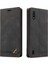 Samsung Galaxy A01 Premium Deri Premium Deri Kickstand Için Kılıf (Yurt Dışından) 1