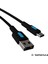 Coral Hızlı Şarj Usb Type A Type-C 120 Cm 3.0a Siyah Kablo Mavi-Siyah Uçlar 3