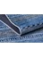 Mavi Salon&yolluk Dijital Baskılı Makinede Yıkanabilir Kaymaz Taban Saçaklı Halı HA230 3