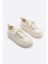 Kadın Yüksek Taban Sneaker Keten Kumaş Bağcıklı Spor Ayakkabı Hesna 5