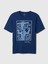 Erkek Koyu Mavi Gap × Keith Haring Grafikli T-Shirt 5