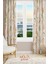 Xero Floral 2 Desenli Süet Oturma Odası Salon Fon Perde Baskılı Ekstrafor Büzgü 2 Kanat PRD-1080 1