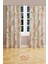 Xero Floral 2 Desenli Süet Oturma Odası Salon Fon Perde Baskılı Ekstrafor Büzgü 2 Kanat PRD-1080 2
