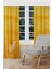 Yellow Wave Stile Desenli Süet Oturma Odası Salon Fon Perde Baskılı Ekstrafor Büzgü 2 Kanat PRD-1059 1