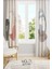 Soft Oval Desenli Süet Oturma Odası Salon Fon Perde Baskılı Ekstrafor Büzgü 2 Kanat PRD-1111 1