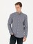 Erkek Lacivert Slim Fit Uzun Kollu Kareli Gömlek 50276942-VR033 1