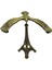 Vintage Metal Dengeli Kartal ve Eyfel Kulesi Bronz 20X17CM 5