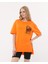 Los Angeles Baskılı Oversize Turuncu Renk T-Shirt 5