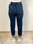 Likralı Mavi Renk Slim Fit Mom Jean 2