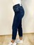 Likralı Mavi Renk Slim Fit Mom Jean 3