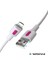 Coral iPhone Uyumlu USB Type A-Lightning 150 Cm 2.0A Fuşya-Beyaz 3