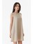 Bisiklet Yaka Kolsuz Oversize Elbise 4