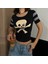 Siyah Harajuku Fashion Oldskull Kısa Kollu Crop 1