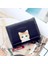 Karikatür Kedi Baskı Cüzdan Kawaii Kadın Kısa Mini Çantalar Üçe Katlanmış Sevimli Öğrenci Küçük Çile Cüzdan Pu Deri Kımlık Kredi Kartı Tutucu (Yurt Dışından) 1