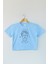 Light Blue Crop T-Shirt Lost My Mind Baskılı Açık Mavi Renk Kadın Tişört Baby Tee 1