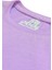 Lila Crop T-Shirt Owl Baykuş Design Baskılı Mor Renk Kadın Tişört Baby Tee 2