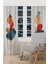 Japanese Stone Desenli Süet Oturma Odası Salon Fon Perde Baskılı Ekstrafor Büzgü 2 Kanat PRD-1109 1