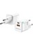 Qbic Pd 30 Watt Gan Hızlı Şarj Aleti, Çift Girişli (Usb A Qc +Type C Pd), Beyaz 2