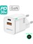 Qbic Pd 30 Watt Gan Hızlı Şarj Aleti, Çift Girişli (Usb A Qc +Type C Pd), Beyaz 5