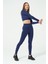 Uzun Kollu Önü Açık Crop Top Seamless 3