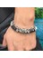 21CM Tarzı No.4 Boyutu Erkek Takı Charm Paslanmaz Çelik Bilezik Erkekler Için Malakit Siyah Obsidyen Kaplan Gözü Taş Boncuklu Hip Hop Takı Pulseras (Yurt Dışından) 3