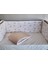 Babynest Dünyası 60X120 Beşik 4 Kenar Koruma Takımı Çift Yönlü ve Süngerli Fermuarlı Astarlı Gök Kahve 2